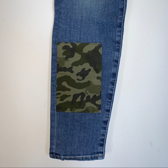 MissMe Vintage • Blue Camo Distressed Skinny Jeans - Picture 4 of 6